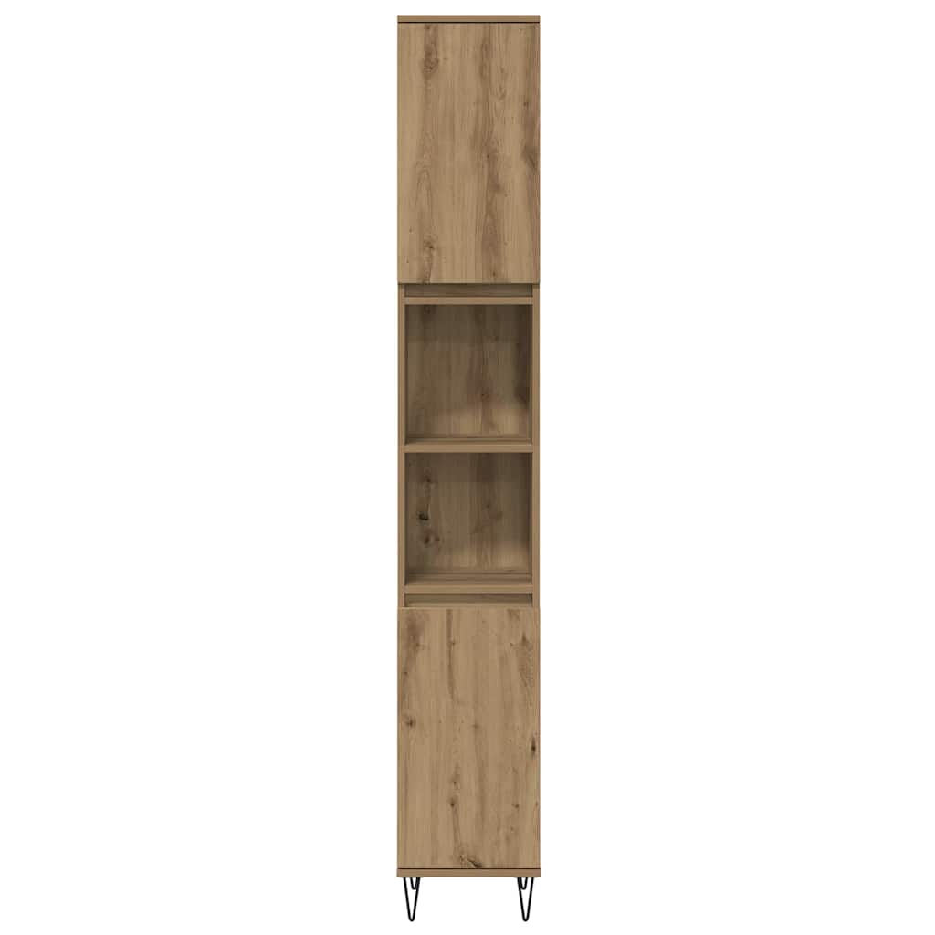 vidaXL Bathroom Furniture Set 3 pcs Artisan Oak Engineered Wood