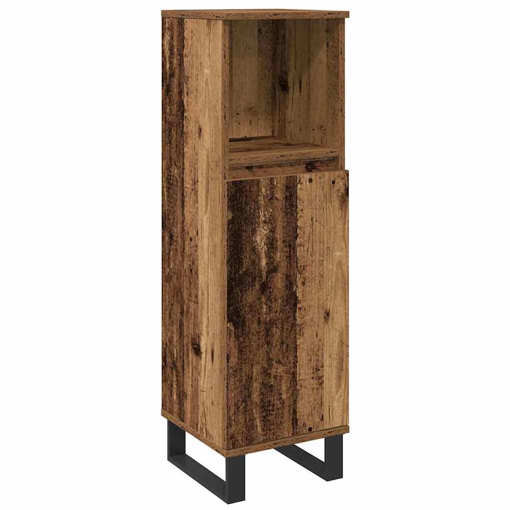 vidaXL Bathroom Furniture Set with Shelf 3 pcs Brown Engineered Wood