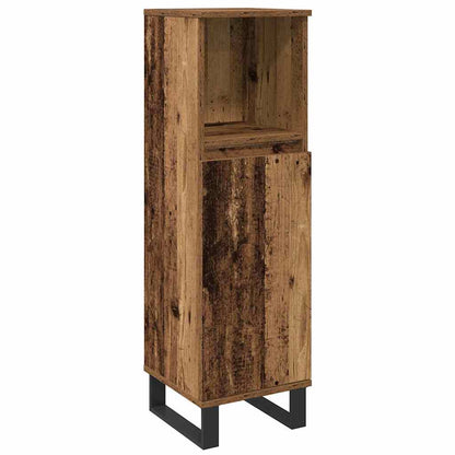 vidaXL Bathroom Furniture Set with Shelf 3 pcs Brown Engineered Wood