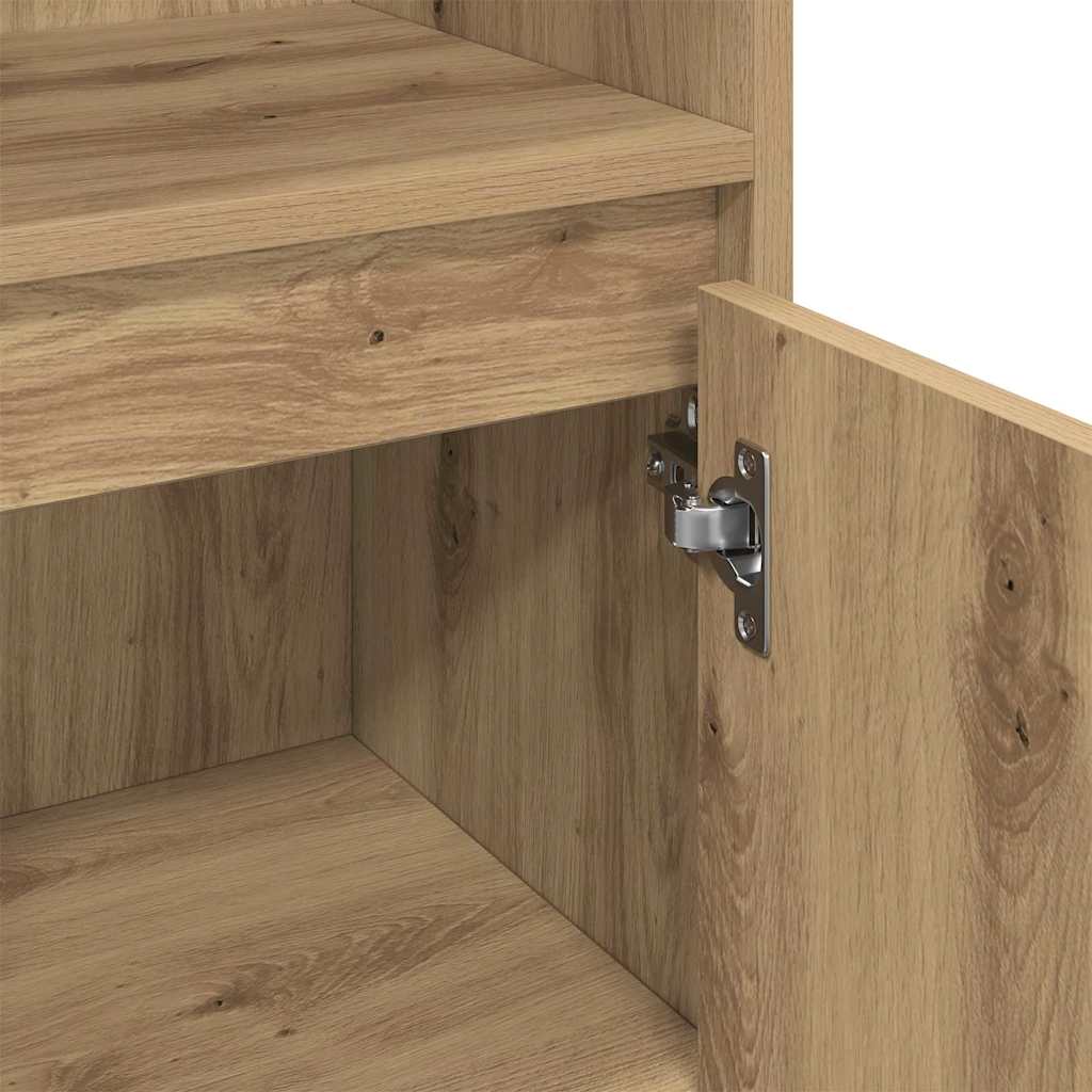 vidaXL Bathroom Furniture Set with Storage 3 pcs Brown Engineered wood