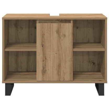 vidaXL Bathroom Furniture Set with Storage 3 pcs Brown Engineered wood