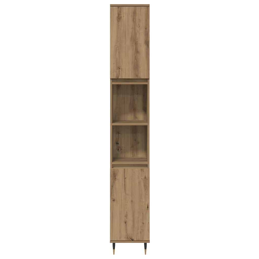 vidaXL Bathroom Furniture Set 3 pcs Artisan Oak Engineered Wood
