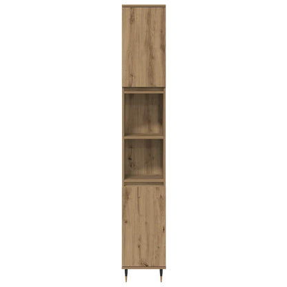 vidaXL Bathroom Furniture Set 3 pcs Artisan Oak Engineered Wood