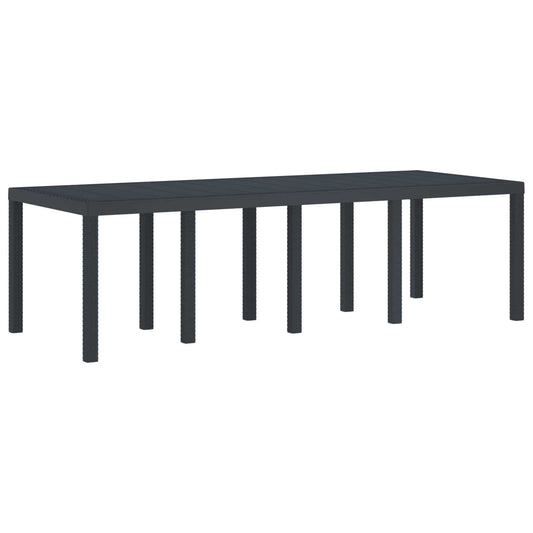 vidaXL Garden Table Anthracite 250 x 100 x 73 cm Poly Rattan