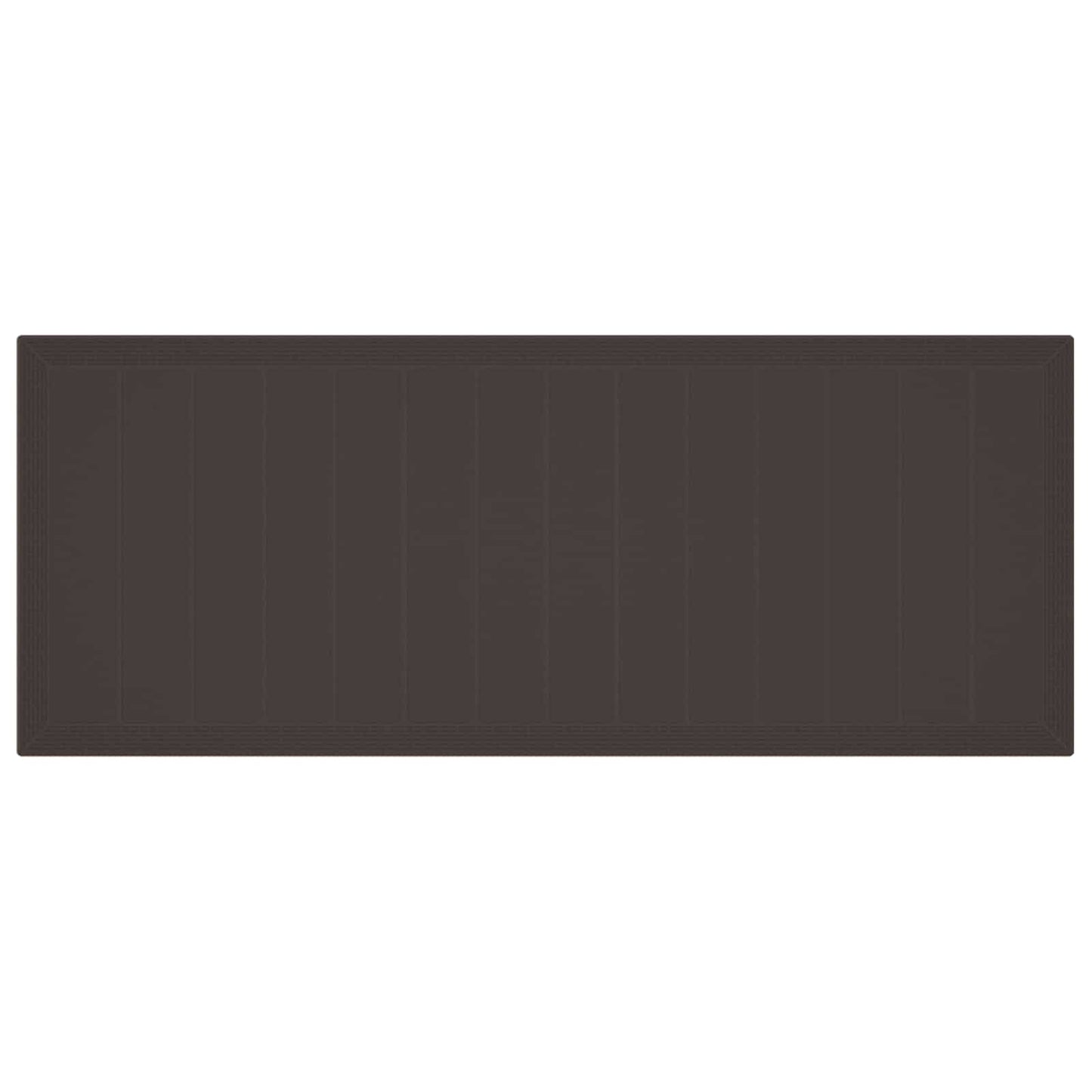 vidaXL Garden Table Brown 250 x 100 x 73 cm Poly Rattan