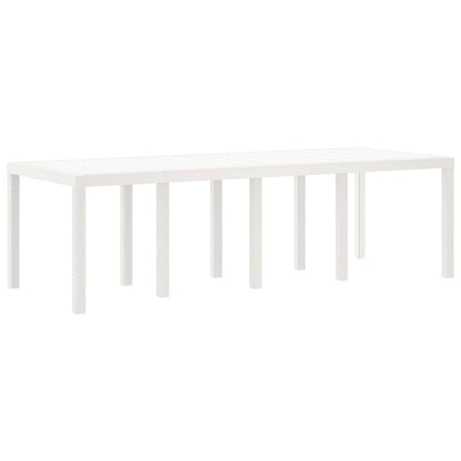 vidaXL Garden Table White 250 x 100 x 73 cm Poly Rattan