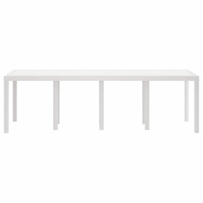 vidaXL Garden Table White 250 x 100 x 73 cm Poly Rattan