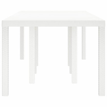 vidaXL Garden Table White 250 x 100 x 73 cm Poly Rattan