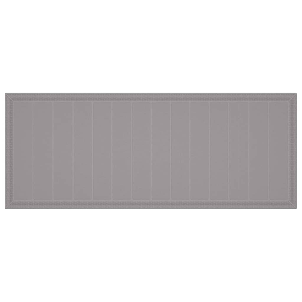 vidaXL Garden Table Light Grey 250 x 100 x 73 cm Poly Rattan