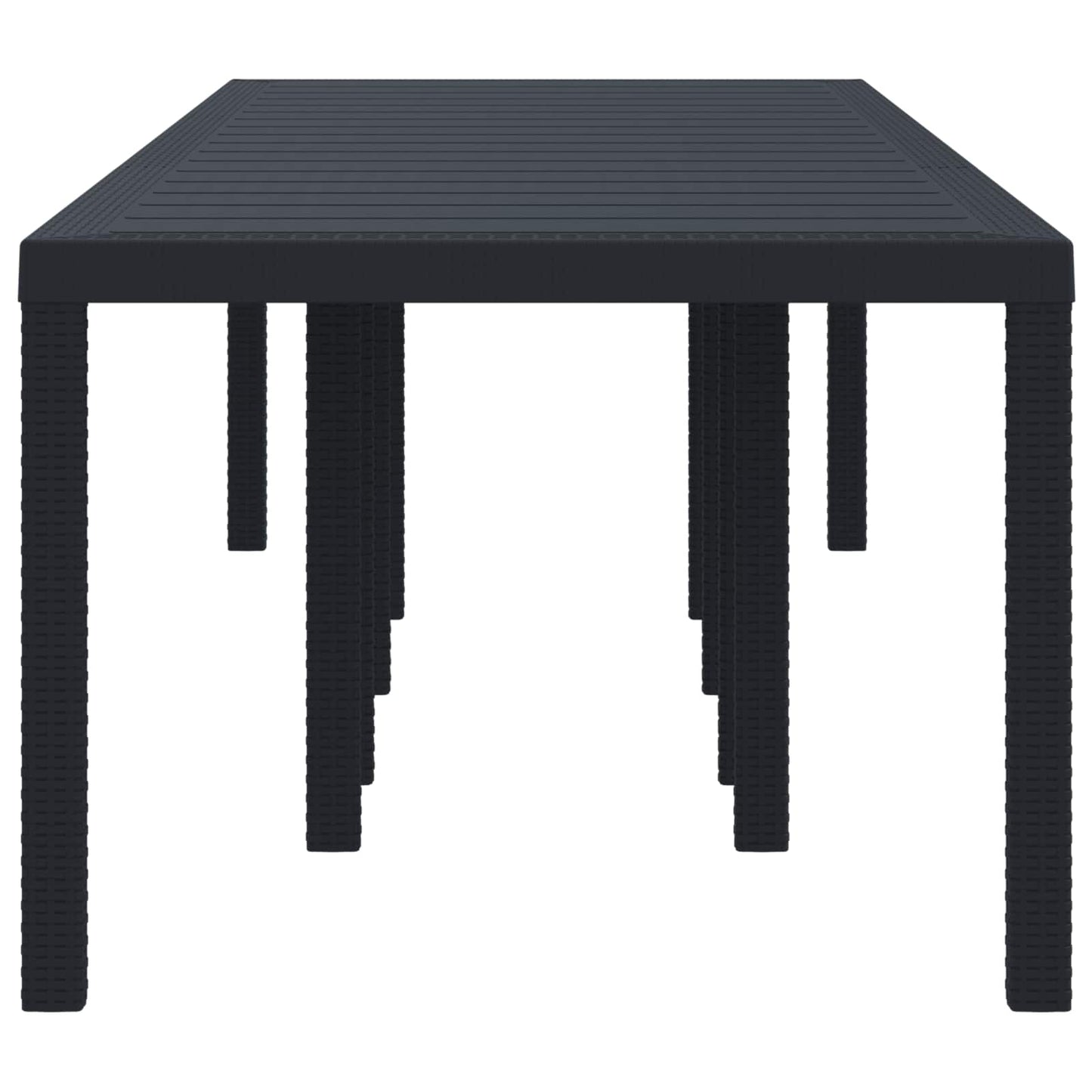 vidaXL Garden Table Anthracite 300 x 100 x 73 cm Poly Rattan