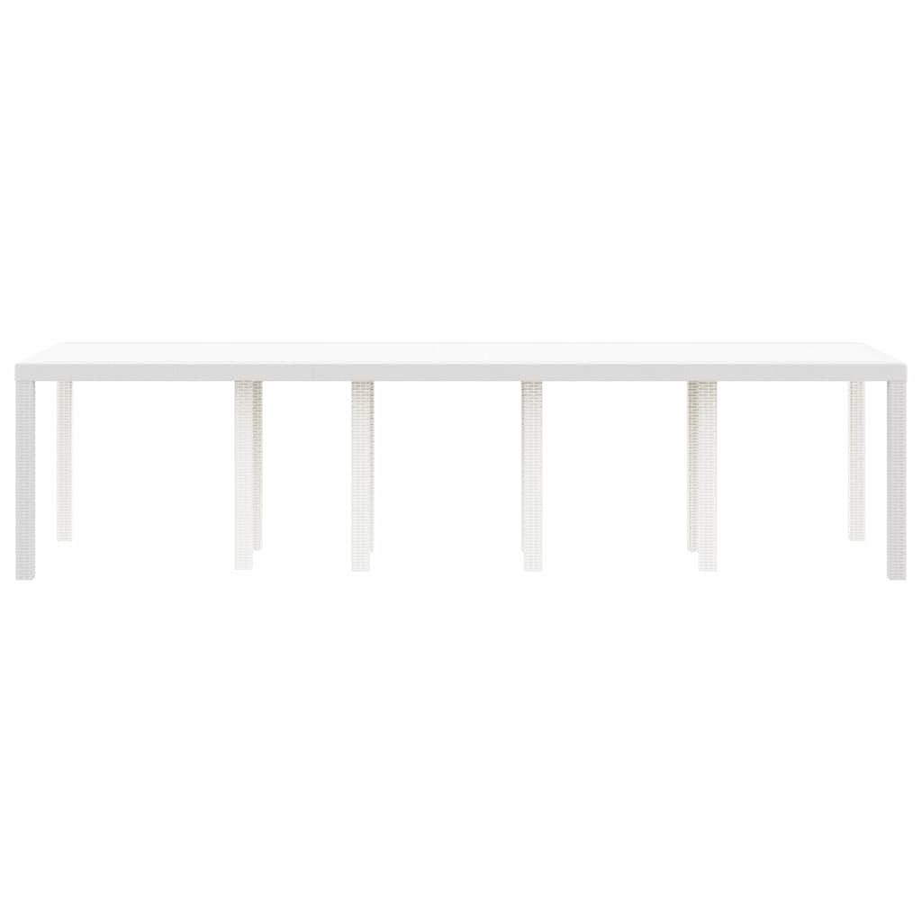 vidaXL Garden Table White 300 x 100 x 73 cm Poly Rattan