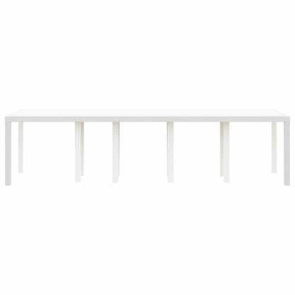 vidaXL Garden Table White 300 x 100 x 73 cm Poly Rattan
