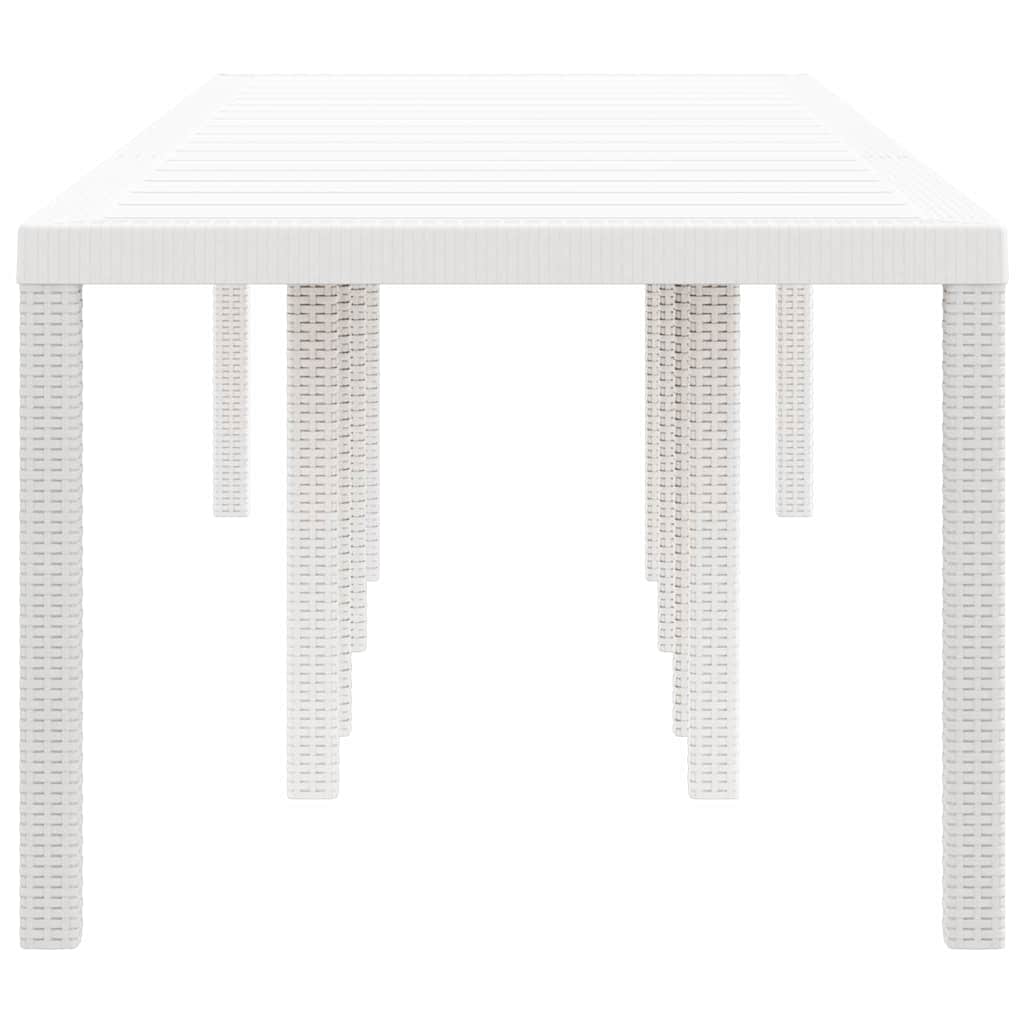 vidaXL Garden Table White 300 x 100 x 73 cm Poly Rattan