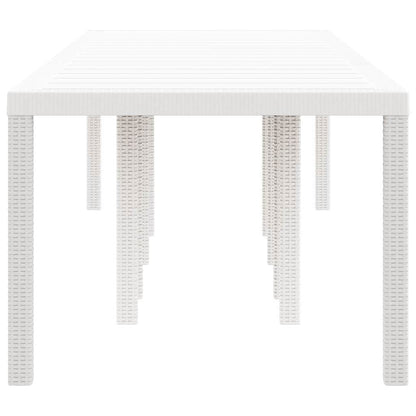 vidaXL Garden Table White 300 x 100 x 73 cm Poly Rattan