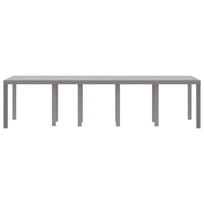 vidaXL Garden Table Light Grey 300 x 100 x 73 cm Poly Rattan
