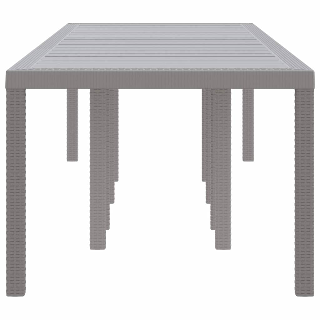 vidaXL Garden Table Light Grey 300 x 100 x 73 cm Poly Rattan