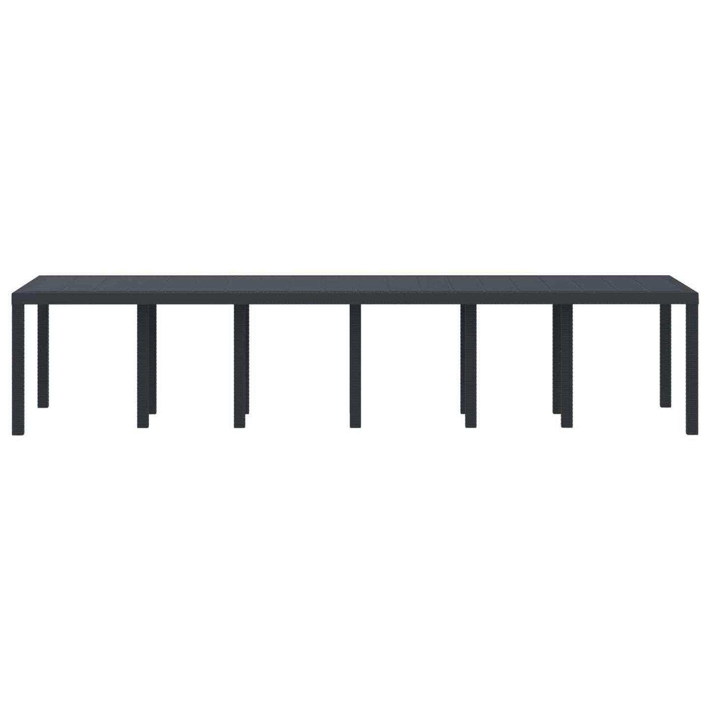 vidaXL Garden Table Anthracite 350 x 100 x 74 cm Poly Rattan
