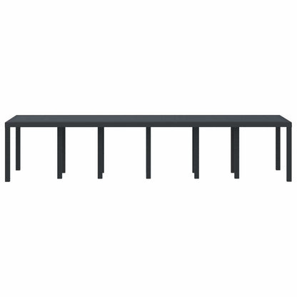 vidaXL Garden Table Anthracite 350 x 100 x 74 cm Poly Rattan