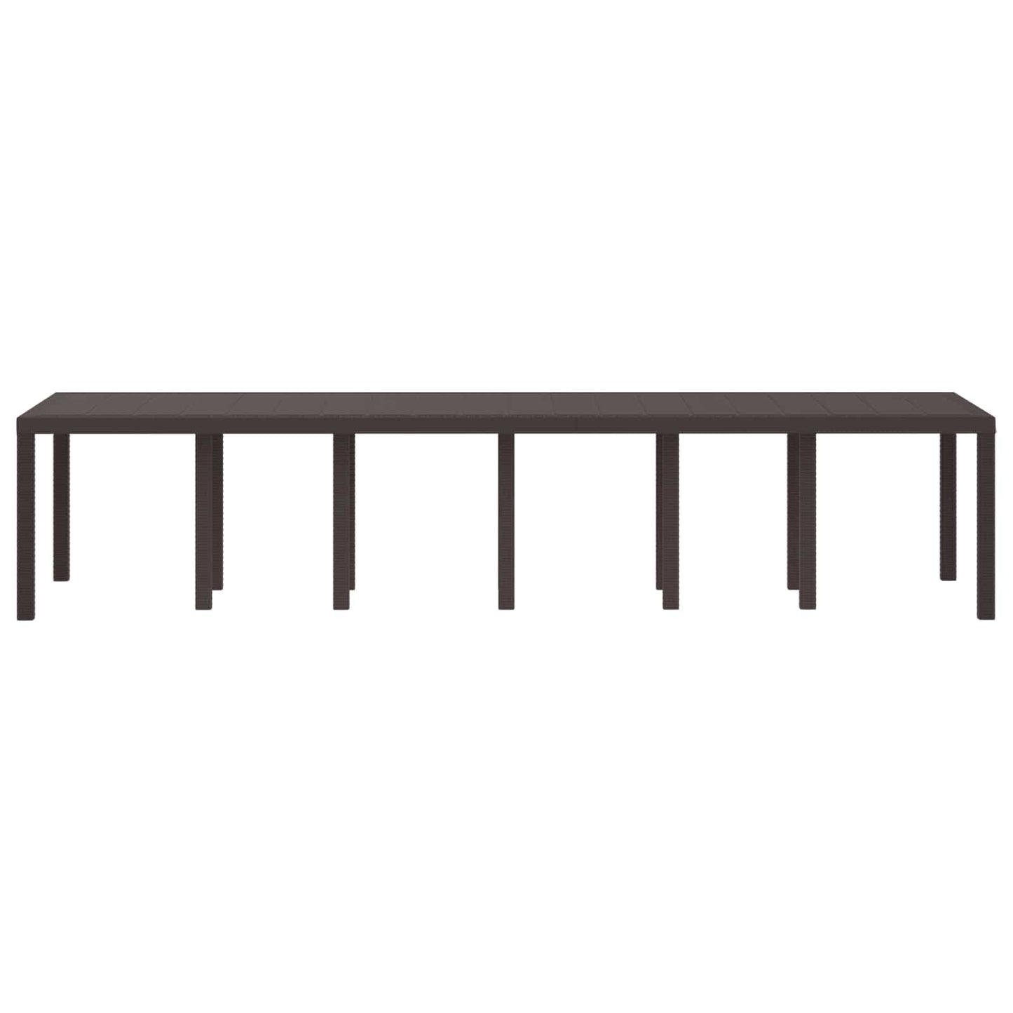 vidaXL Garden Table Brown 350 x 100 x 74 cm Poly Rattan