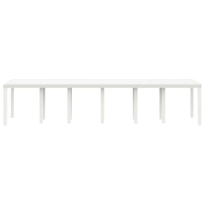 vidaXL Garden Table White 350 x 100 x 74 cm Poly Rattan