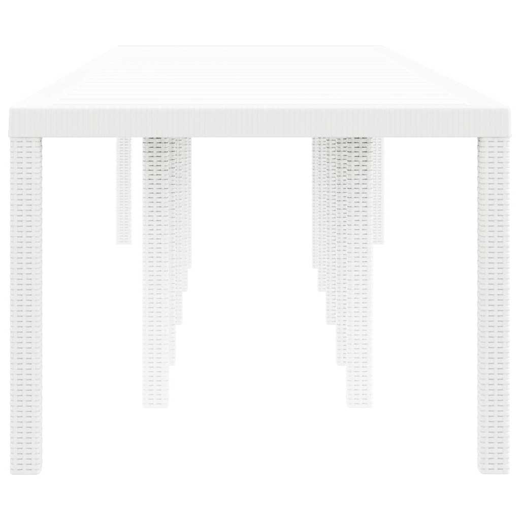 vidaXL Garden Table White 350 x 100 x 74 cm Poly Rattan