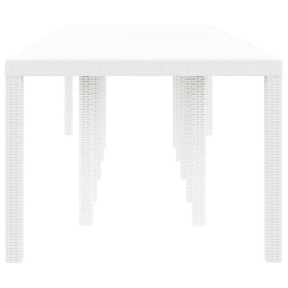 vidaXL Garden Table White 350 x 100 x 74 cm Poly Rattan