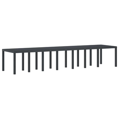 vidaXL Garden Table Anthracite 400 x 100 x 73 cm Poly Rattan