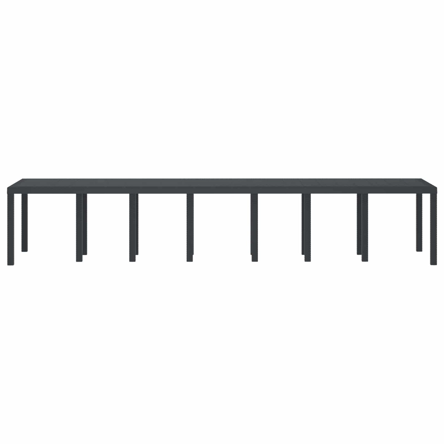 vidaXL Garden Table Anthracite 400 x 100 x 73 cm Poly Rattan