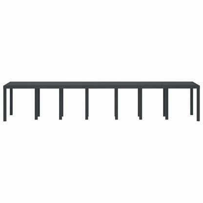vidaXL Garden Table Anthracite 400 x 100 x 73 cm Poly Rattan