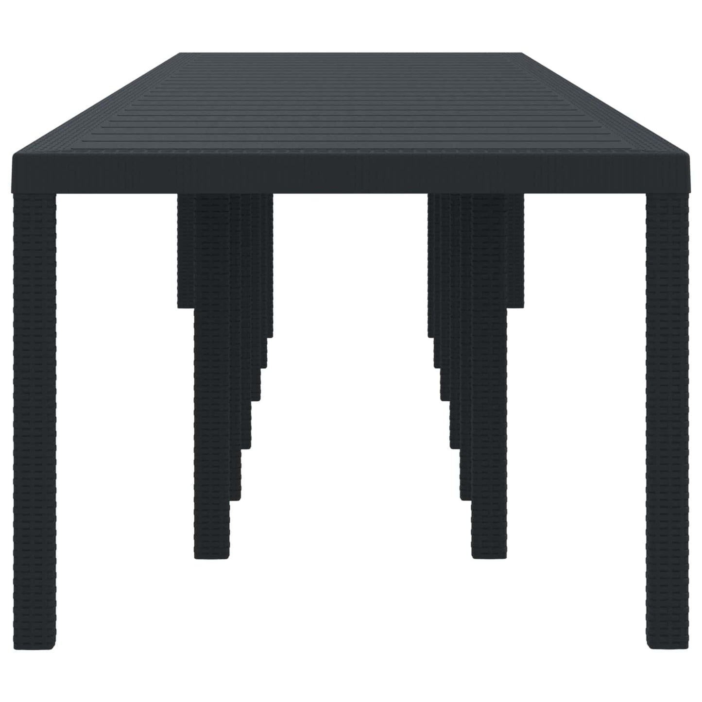 vidaXL Garden Table Anthracite 400 x 100 x 73 cm Poly Rattan
