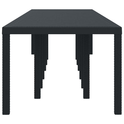 vidaXL Garden Table Anthracite 400 x 100 x 73 cm Poly Rattan