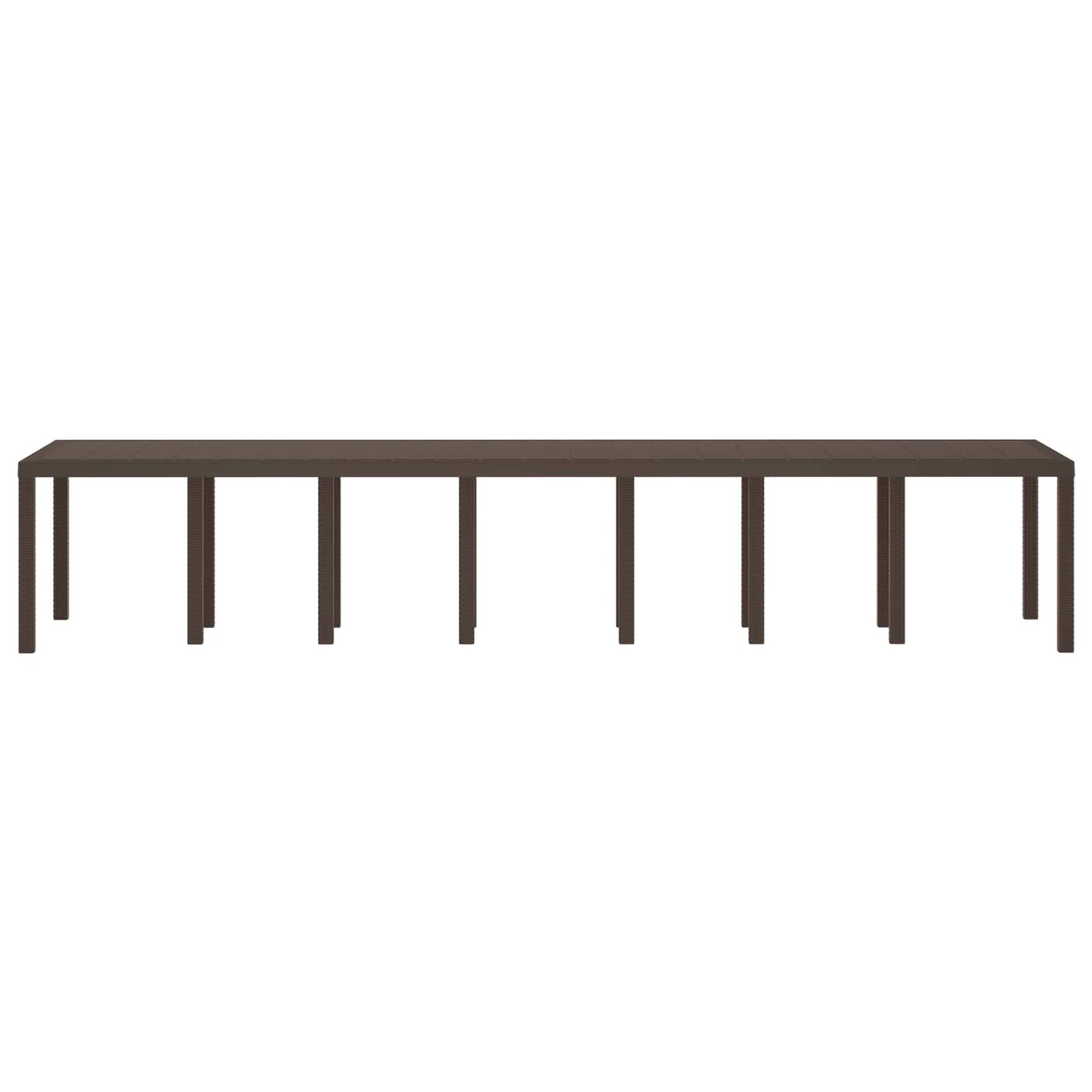 vidaXL Garden Table Brown 400 x 100 x 73 cm Poly Rattan