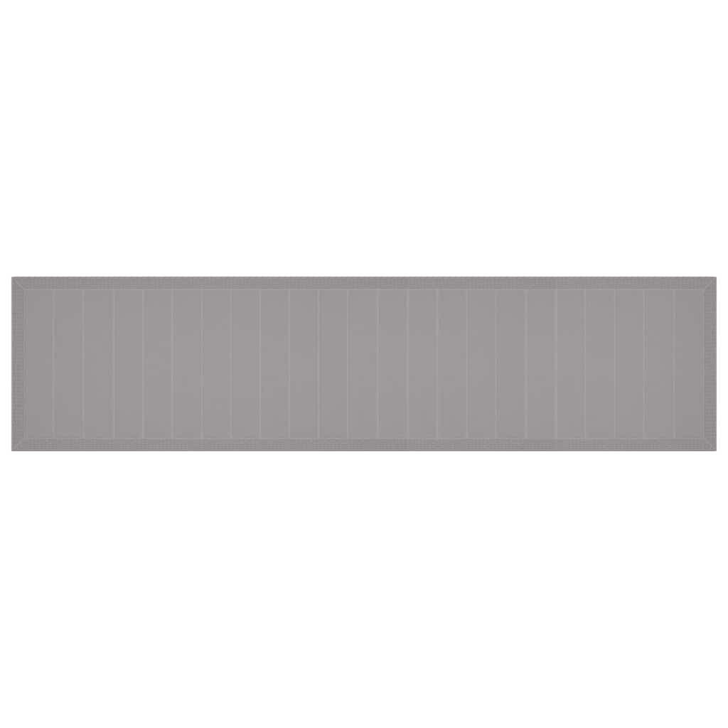 vidaXL Garden Table Light Grey 400 x 100 x 73 cm Poly Rattan