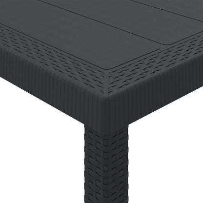 vidaXL Garden Dining Set 5 pcs Anthracite Polypropylene