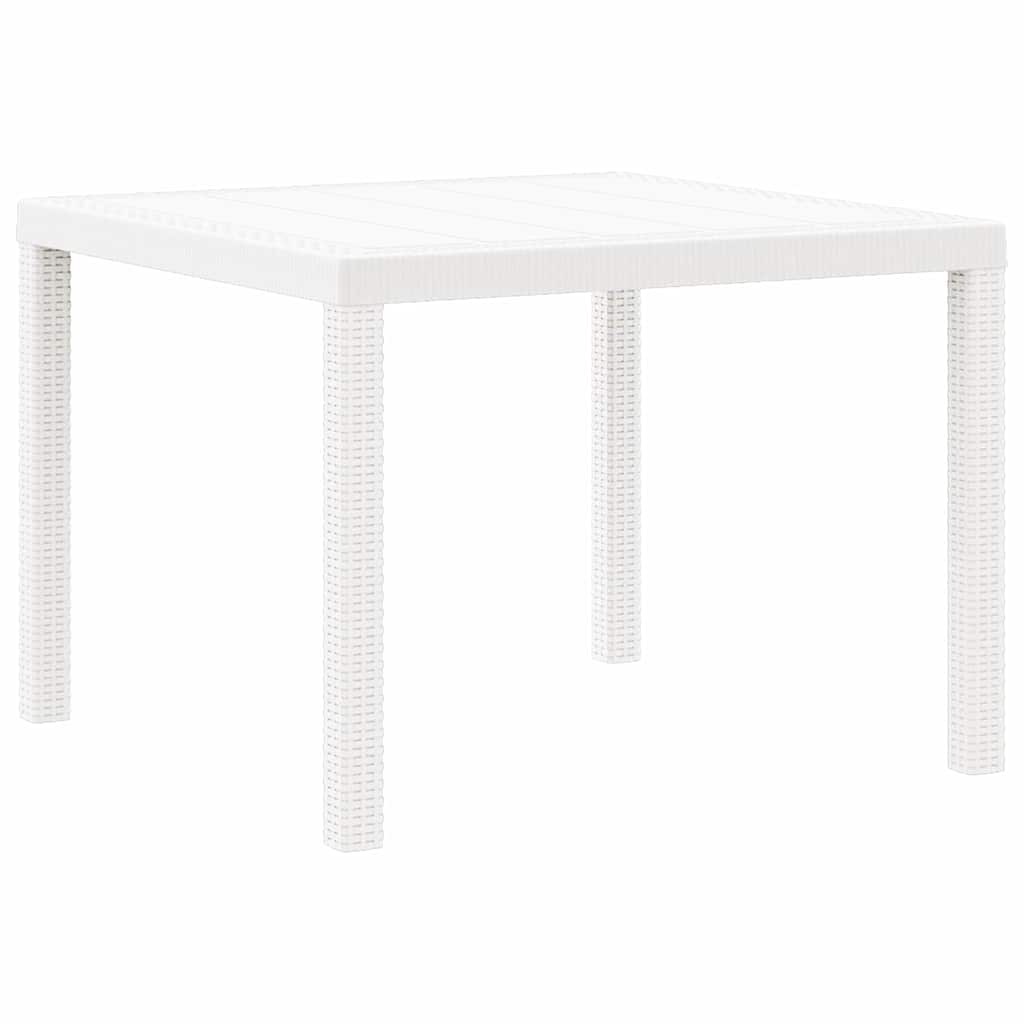 vidaXL Garden Dining Set 5 pcs White Polypropylene