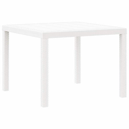 vidaXL Garden Dining Set 5 pcs White Polypropylene