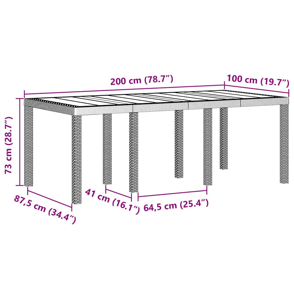 vidaXL Garden Dining Set 9 pcs White Polypropylene