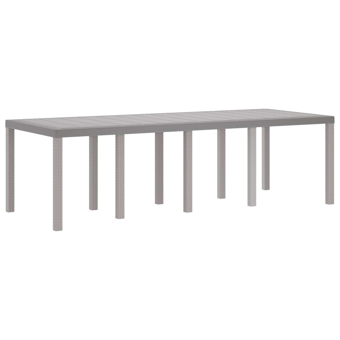 vidaXL Garden Dining Set 11 pcs Light Grey Polypropylene