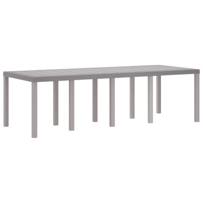 vidaXL Garden Dining Set 11 pcs Light Grey Polypropylene