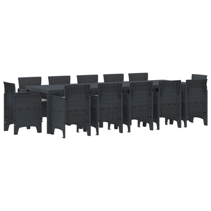 vidaXL Garden Dining Set 13 pcs Anthracite and Light grey