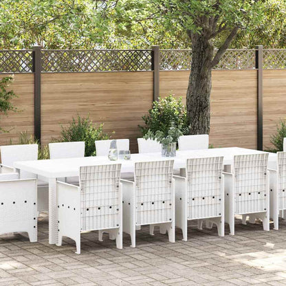vidaXL Garden Dining Set 13 pcs White and Light grey