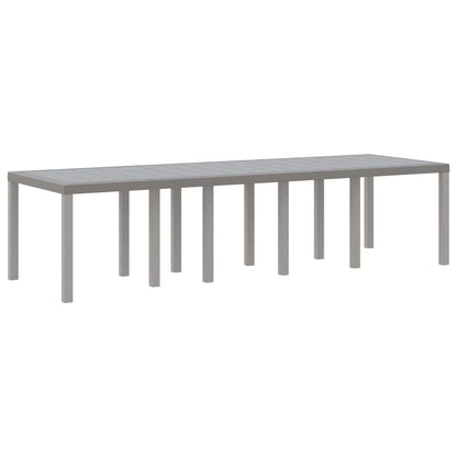 vidaXL Garden Dining Set 13 pcs Light grey Poly rattan