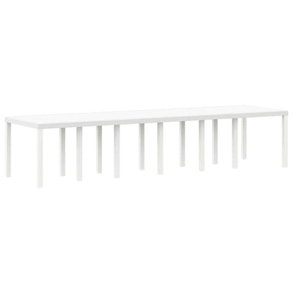 vidaXL Garden Dining Set 15 pcs White Polt rattan