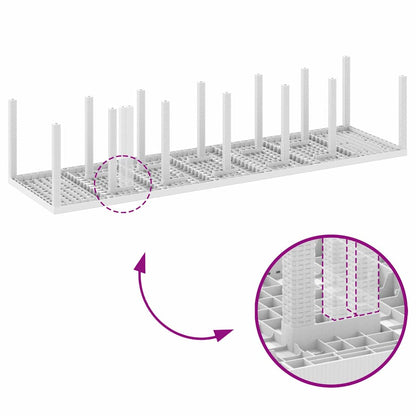 vidaXL Garden Dining Set 15 pcs White Polt rattan