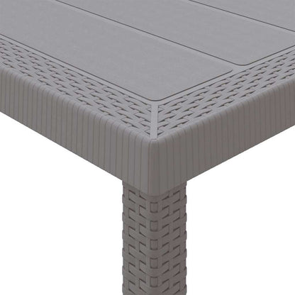 vidaXL Garden Dining Set 15 pcs Light Grey Polt rattan