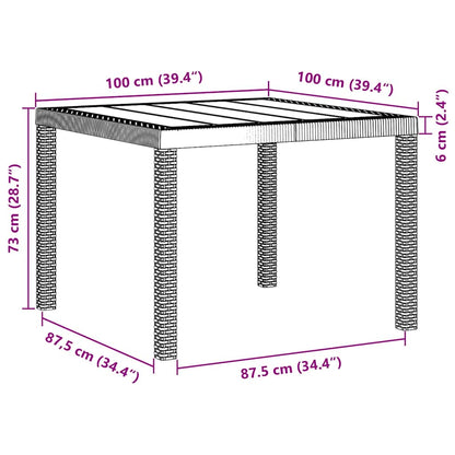 vidaXL Garden Dining Set 3 pcs White Polt rattan