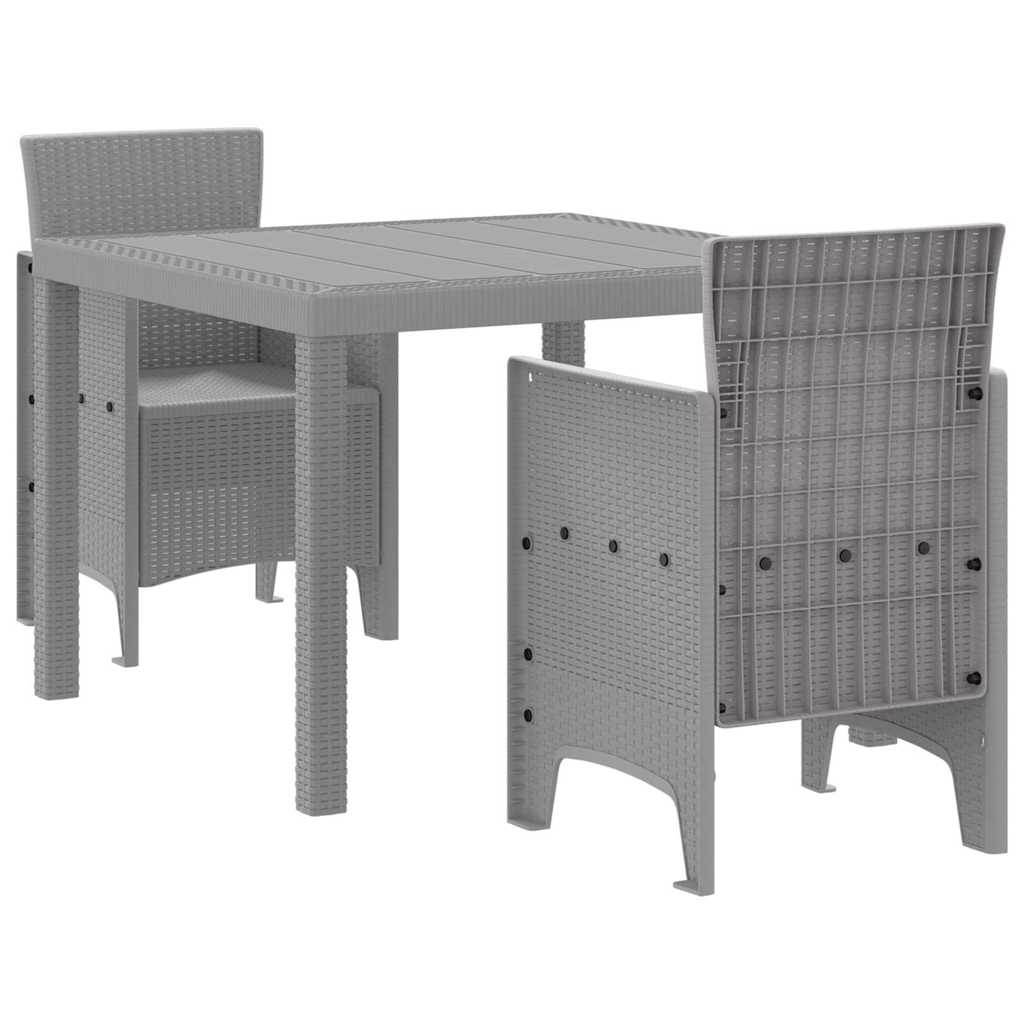 vidaXL 3 pcs Light Grey