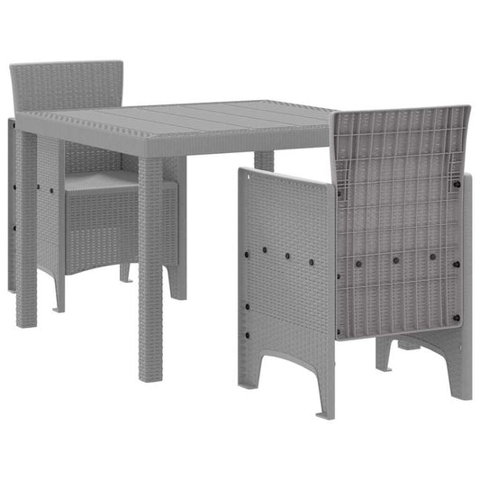 vidaXL 3 pcs Light Grey