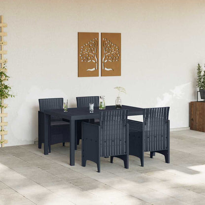 vidaXL Garden Dining Set 5 pcs Anthracite