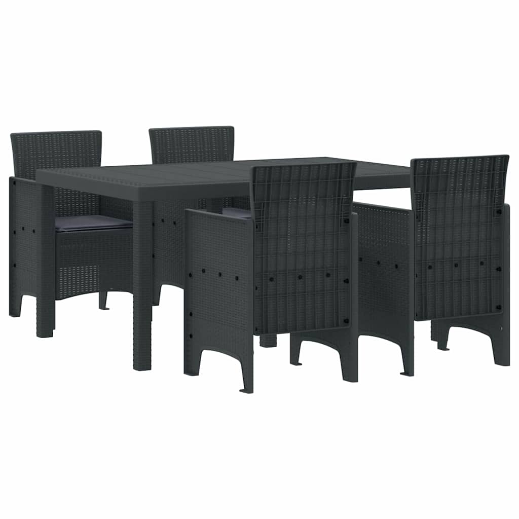 vidaXL Garden Dining Set 5 pcs Anthracite